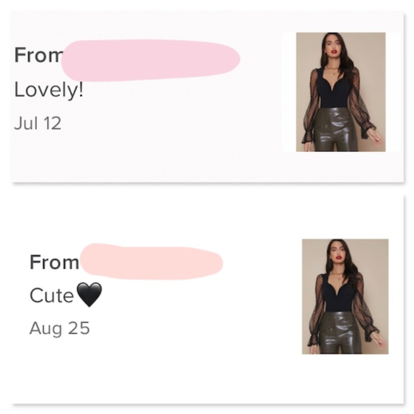 Deep V Sheer Sleeves Black Top - Picture 7 of 12